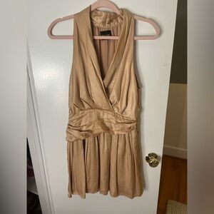 Gold short mini dress